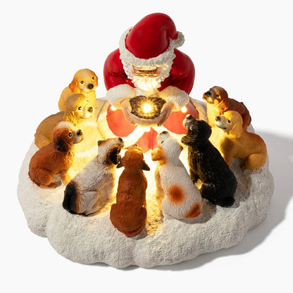 Santa’s Light Of Hope- A Dog’s Christmas Wish Inspirational Collectible Figurine- Helps Feed Shelter Dogs in Need -Faire