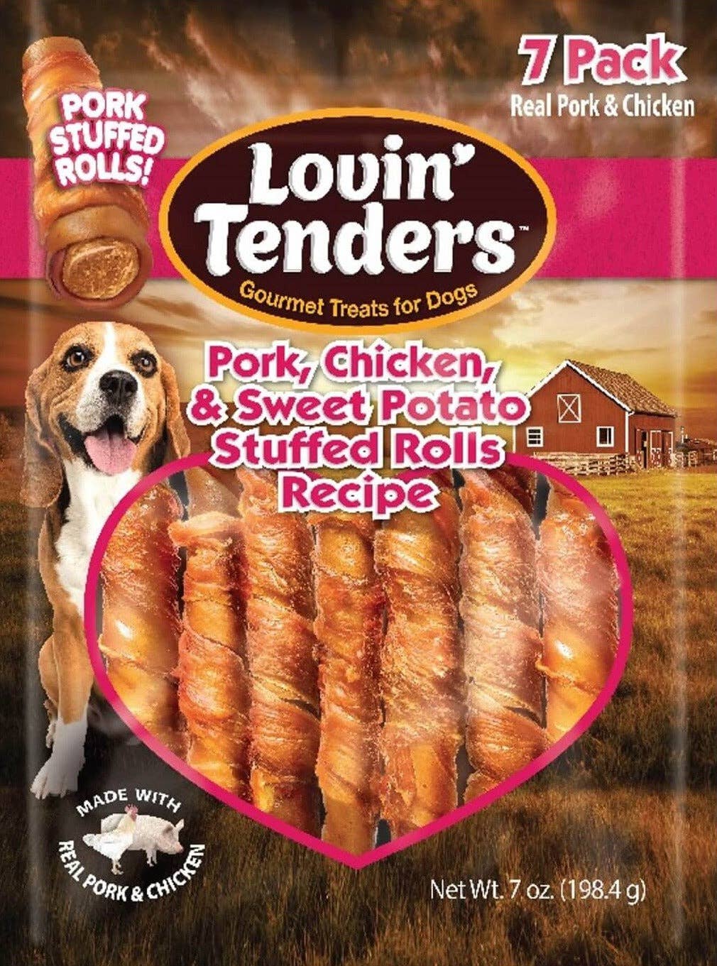 Lovin' Tenders Pork Chicken Sweet Potato Stuffed Rolls, 7-Pk