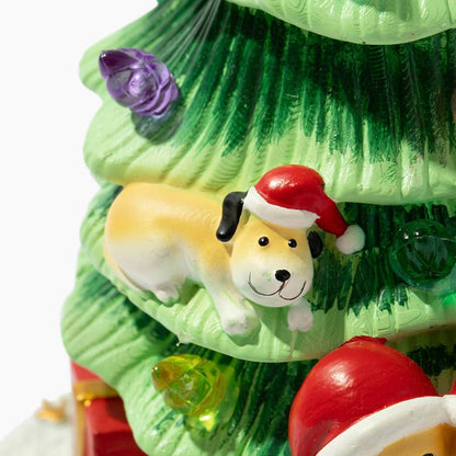 My Christmas Wish Is A Forever Home For Every Dog- Hand Crafted Light Up Resin Christmas Tree -Faire