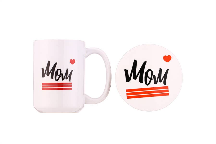 Mom Coffee Mug and Coaster Gift Set