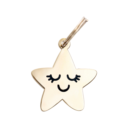 Smiling Star Pet ID Tag Includes Free Engraving
