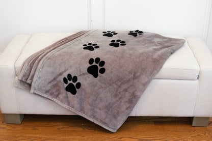 Pawprints Left By You Sympathy Pet Loss Hugs Blanket