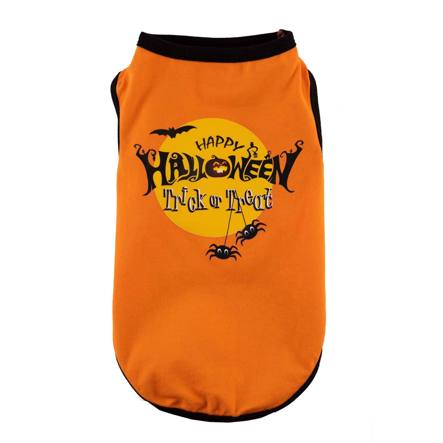 Happy Halloween Dog Tank Top Shirt for Pets with Reflective Graphic