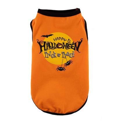 Happy Halloween Dog Tank Top Shirt for Pets with Reflective Graphic