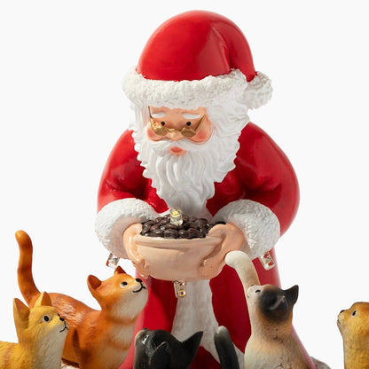 Santa’s Light Of Hope- A Cat’s Christmas Wish Inspirational Collectible Figurine- Helps Feed Shelter Cats in Need -Faire