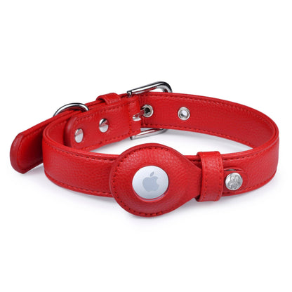 Silver-Powered Freshness Microfiber Vegan Leather AirTag Dog Collar