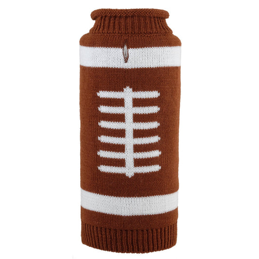 Cozy Football Touchdown Dog Sweater - Warm Acrylic Pet Apparel