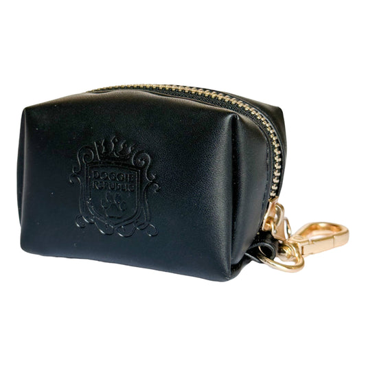 The Classic Waste Bag Holder - Licorice (Gold Hardware)