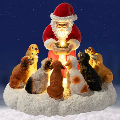Santa’s Light Of Hope- A Dog’s Christmas Wish Inspirational Collectible Figurine- Helps Feed Shelter Dogs in Need -Faire