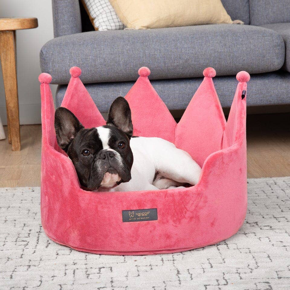 Nandog Crown Dog & Cat Fun Bed Prive Collection - Royal Pink