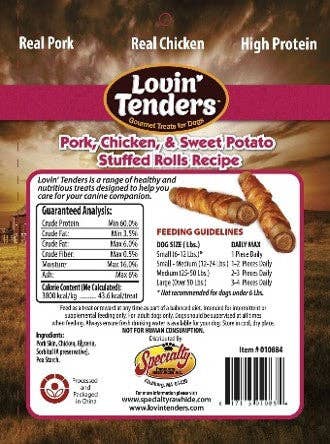 Lovin' Tenders Pork Chicken Sweet Potato Stuffed Rolls, 7-Pk
