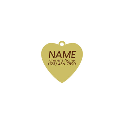 Smiling Heart Pet ID Tag Includes Free Engraving