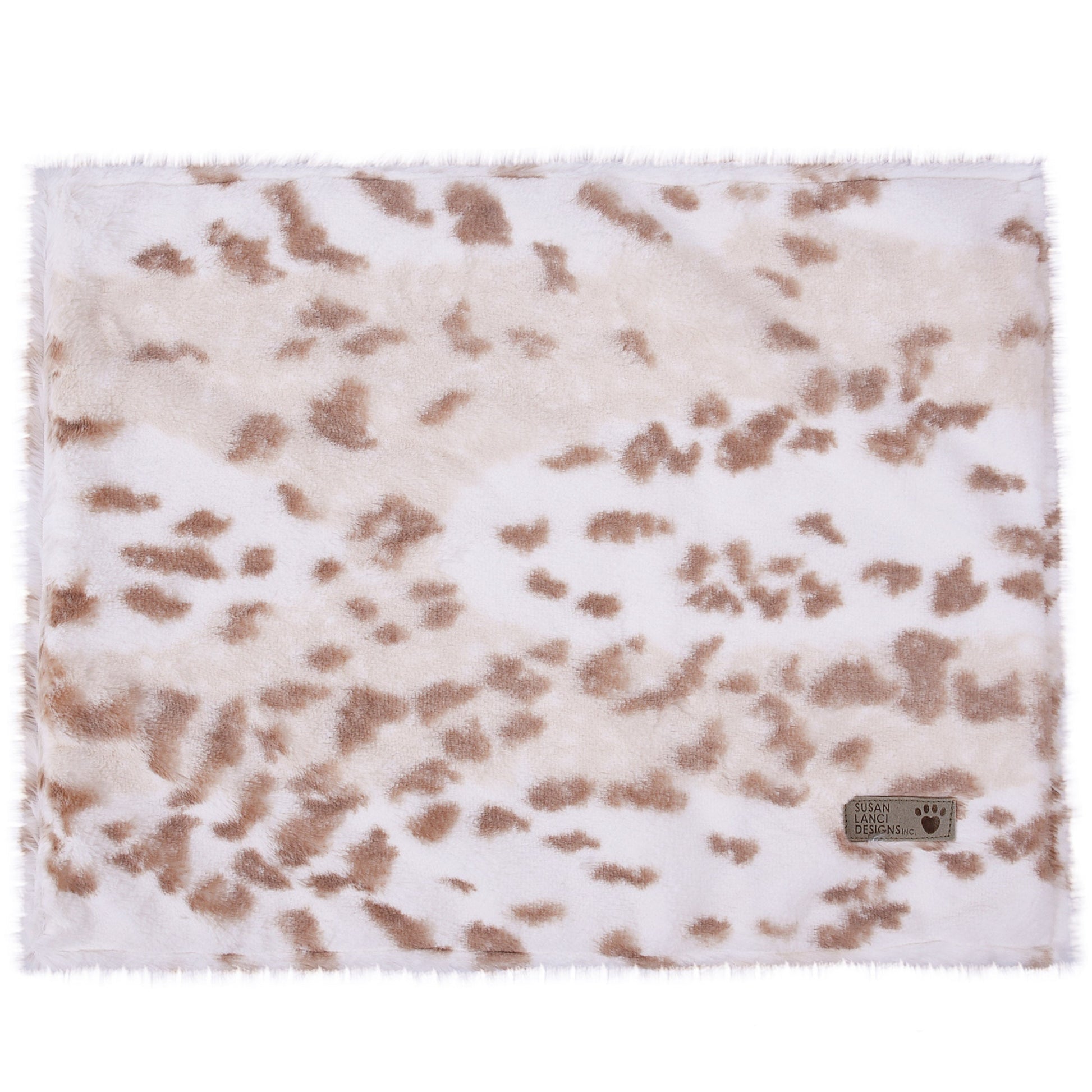 Luxurious Arctic Snow Leopard Plush Pet Blanket for Ultimate Comfort & Warmth