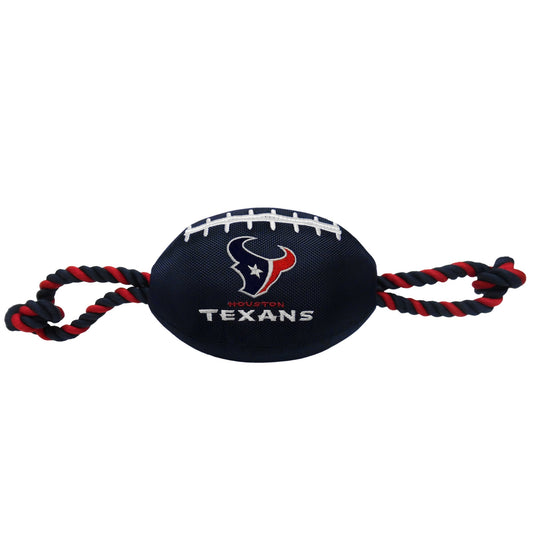 Official NFL Houston Texans Durable Football Pet Toy for Dogs & Cats