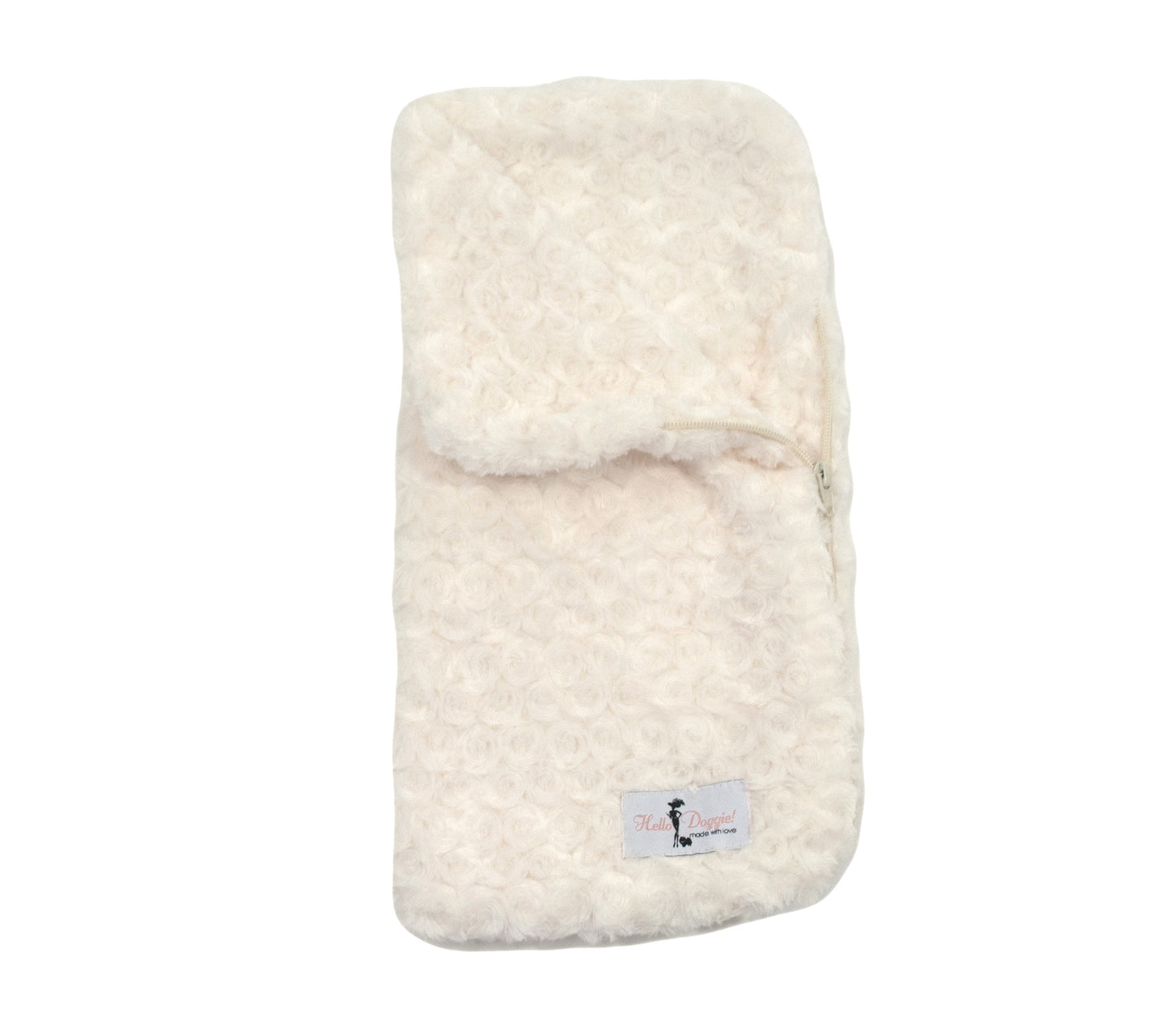 Luxury Rosebud Puppy Snuggle Sleeping Bag with Zipper, Warm Plush Blanket