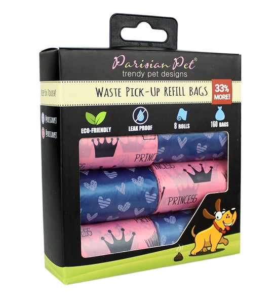 Princess Hearts Eco-Friendly Dog Waste Bags: Leak-Proof & Durable Pet Cleanup Solution