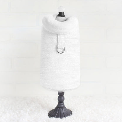 Warm & Stylish Zha Zha Dog Coat: Tweed with Faux Fur Lining