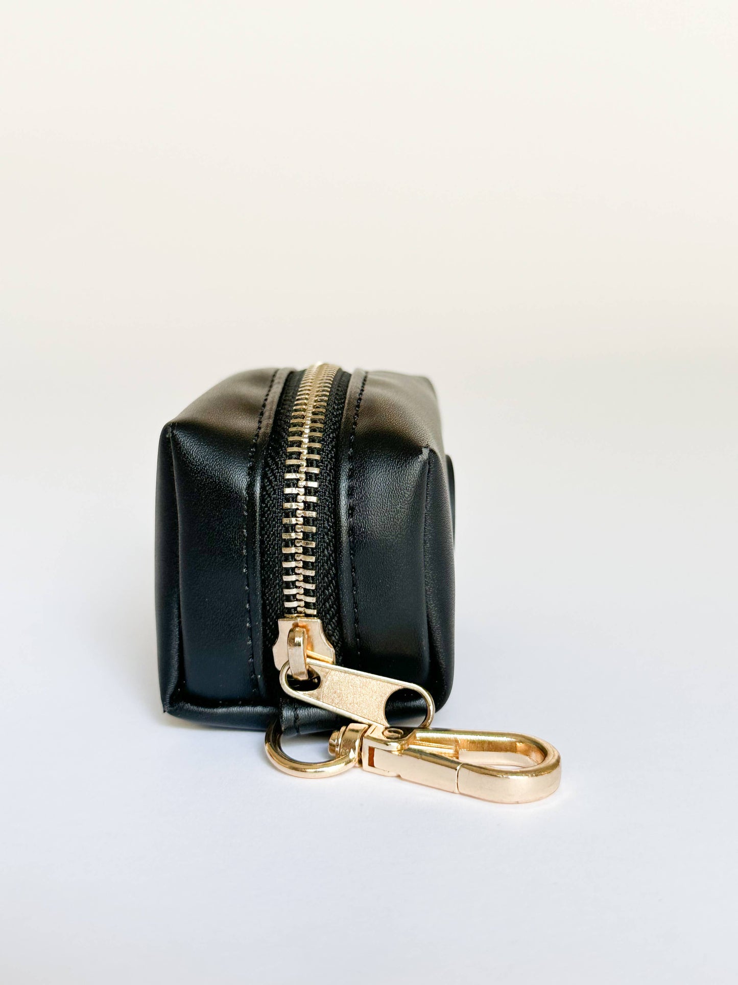 The Classic Waste Bag Holder - Licorice (Gold Hardware)