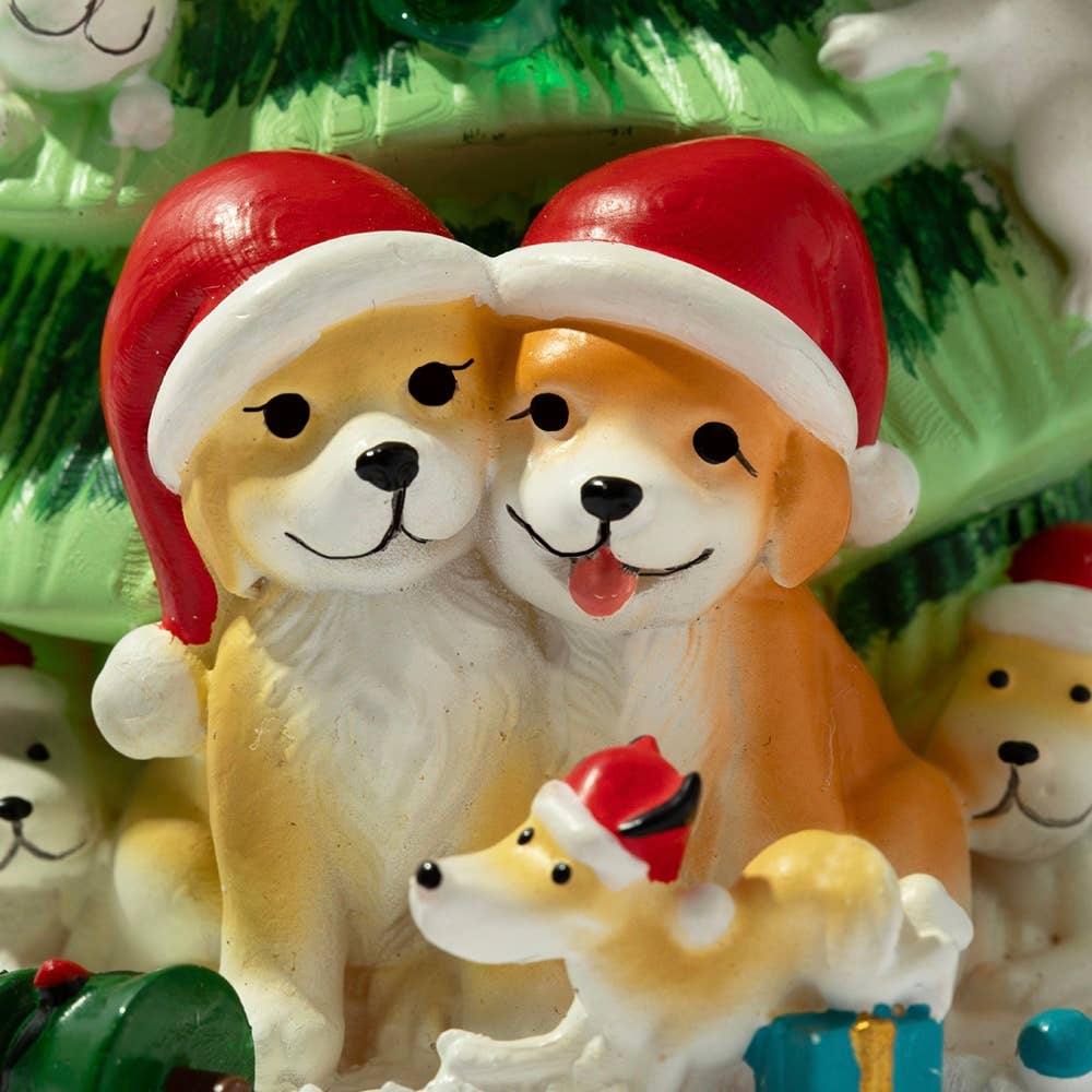 My Christmas Wish Is A Forever Home For Every Dog- Hand Crafted Light Up Resin Christmas Tree -Faire
