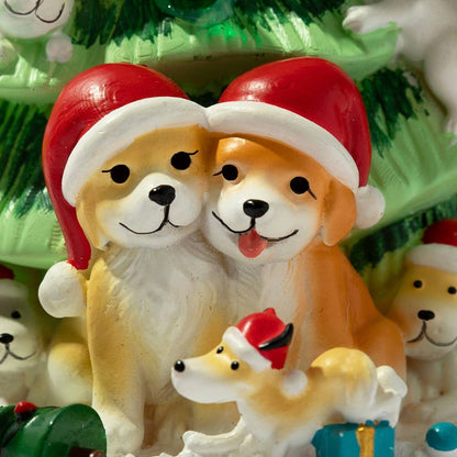 My Christmas Wish Is A Forever Home For Every Dog- Hand Crafted Light Up Resin Christmas Tree -Faire