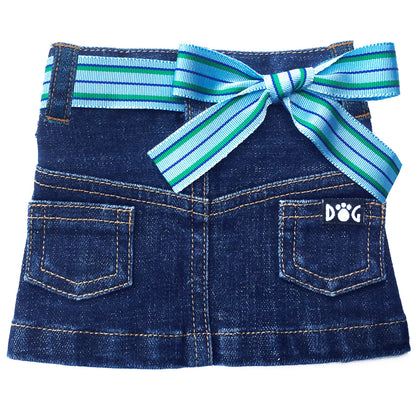Adjustable Jane Denim Dog Skirt Belts: D-Ring & Bow Styles, Vibrant Colors