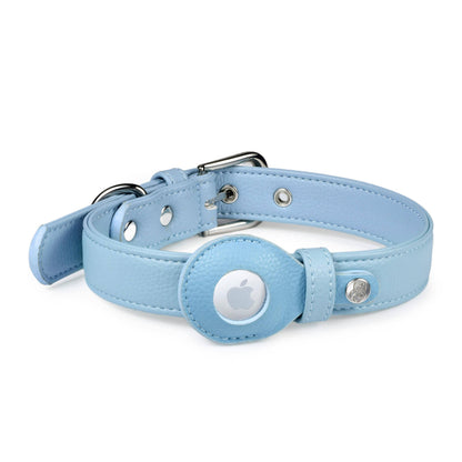 Silver-Powered Freshness Microfiber Vegan Leather AirTag Dog Collar
