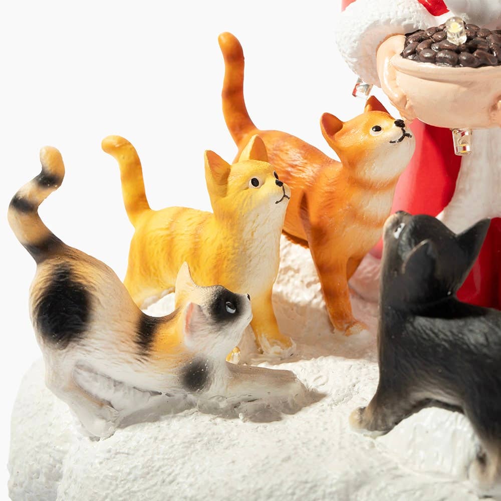 Santa’s Light Of Hope- A Cat’s Christmas Wish Inspirational Collectible Figurine- Helps Feed Shelter Cats in Need -Faire