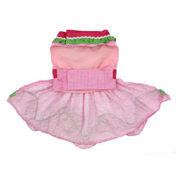 Playful Watermelon Print Dog Dress with Matching Leash and Secure Closure SALE! 50% OFF