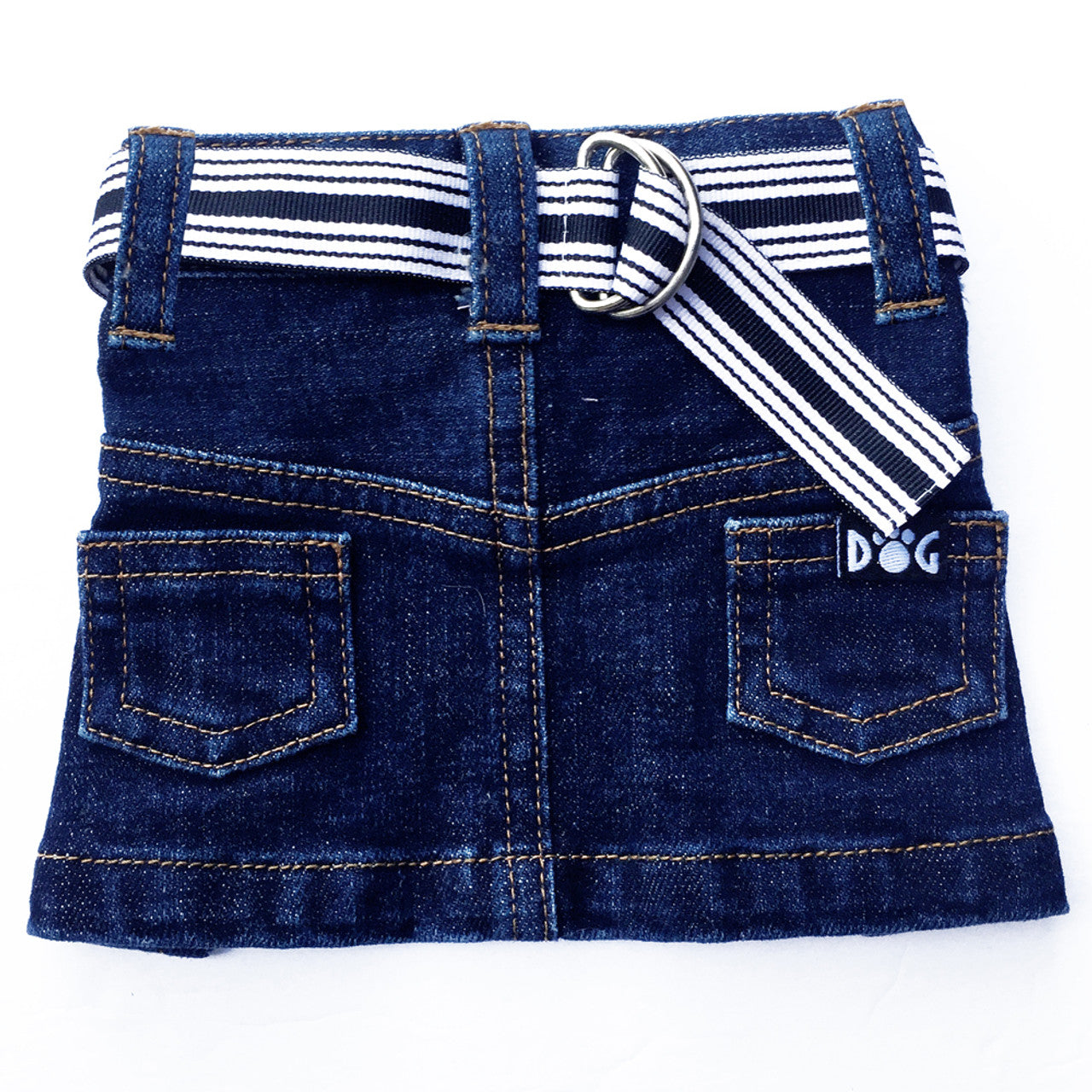 Adjustable Jane Denim Dog Skirt Belts: D-Ring & Bow Styles, Vibrant Colors
