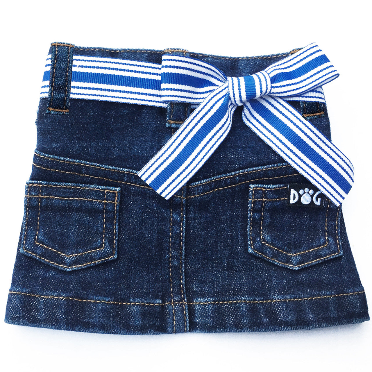 Adjustable Jane Denim Dog Skirt Belts: D-Ring & Bow Styles, Vibrant Colors