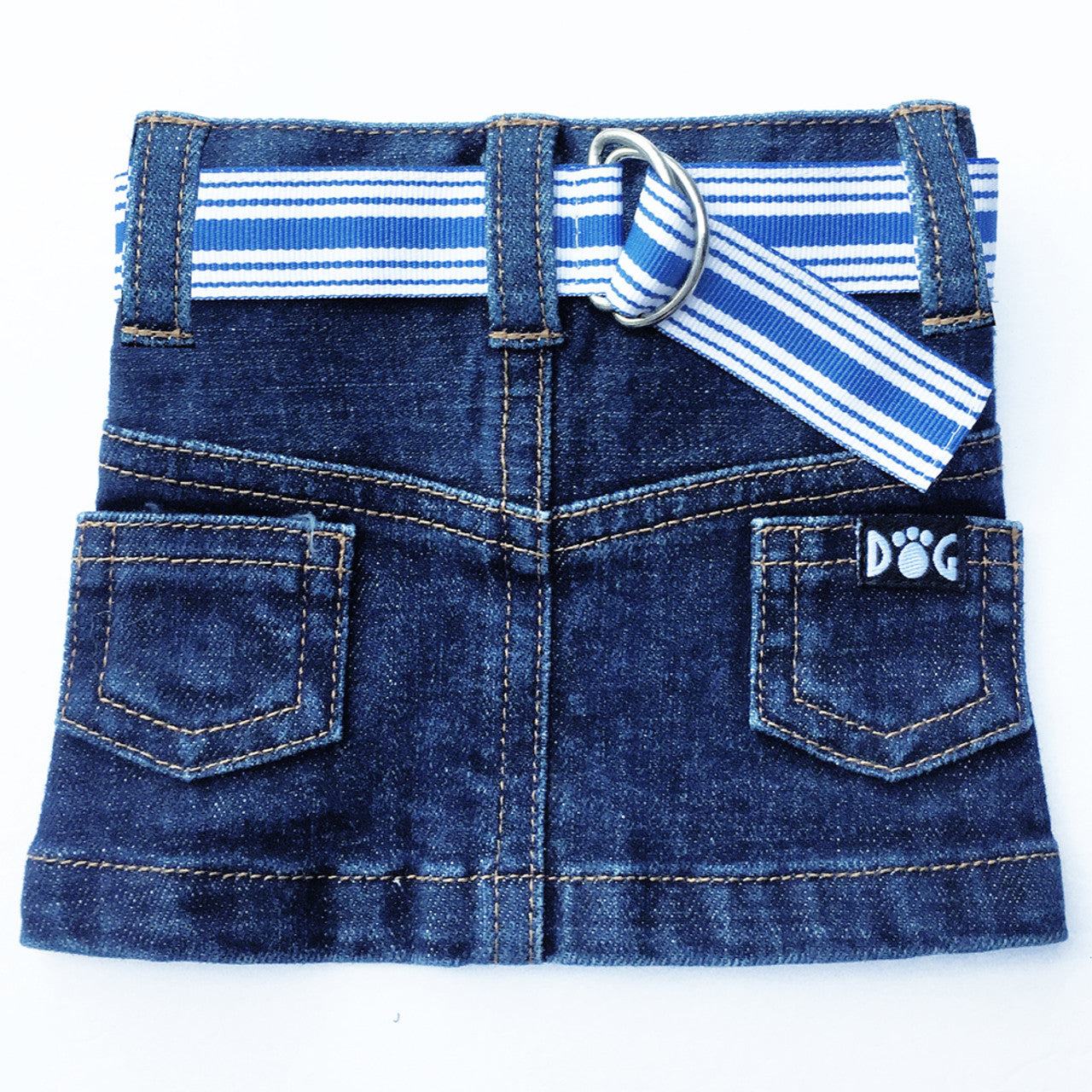 Adjustable Jane Denim Dog Skirt Belts: D-Ring & Bow Styles, Vibrant Colors