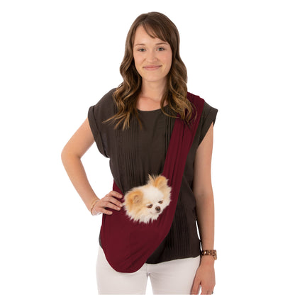 Comfortable Ventilated Mesh Pet Sling Carrier - Hands-Free Small Dog Tote Bag