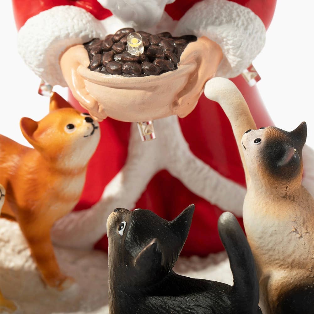 Santa’s Light Of Hope- A Cat’s Christmas Wish Inspirational Collectible Figurine- Helps Feed Shelter Cats in Need -Faire