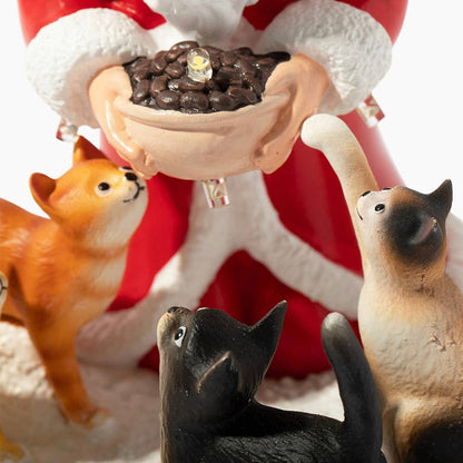 Santa’s Light Of Hope- A Cat’s Christmas Wish Inspirational Collectible Figurine- Helps Feed Shelter Cats in Need -Faire