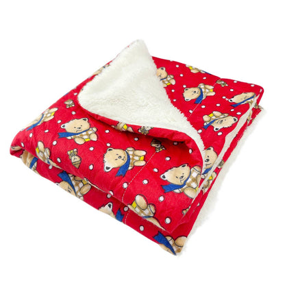 Double Layered Winter Bear Flannel/Ultra-Plush Blanket