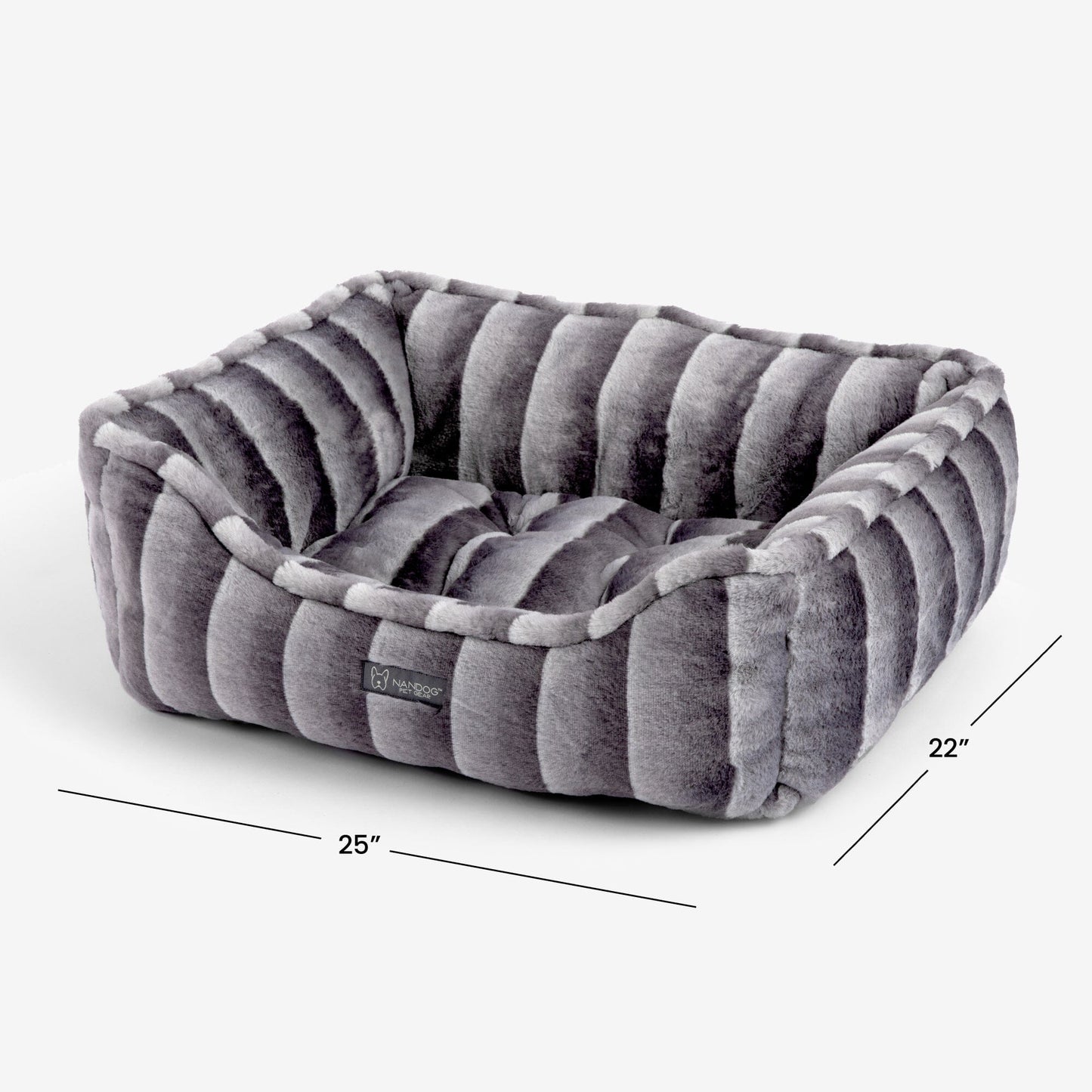 Reversible Chinchilla Gray Cloud Pet Bed for Dogs and Cats - Soft Comfort