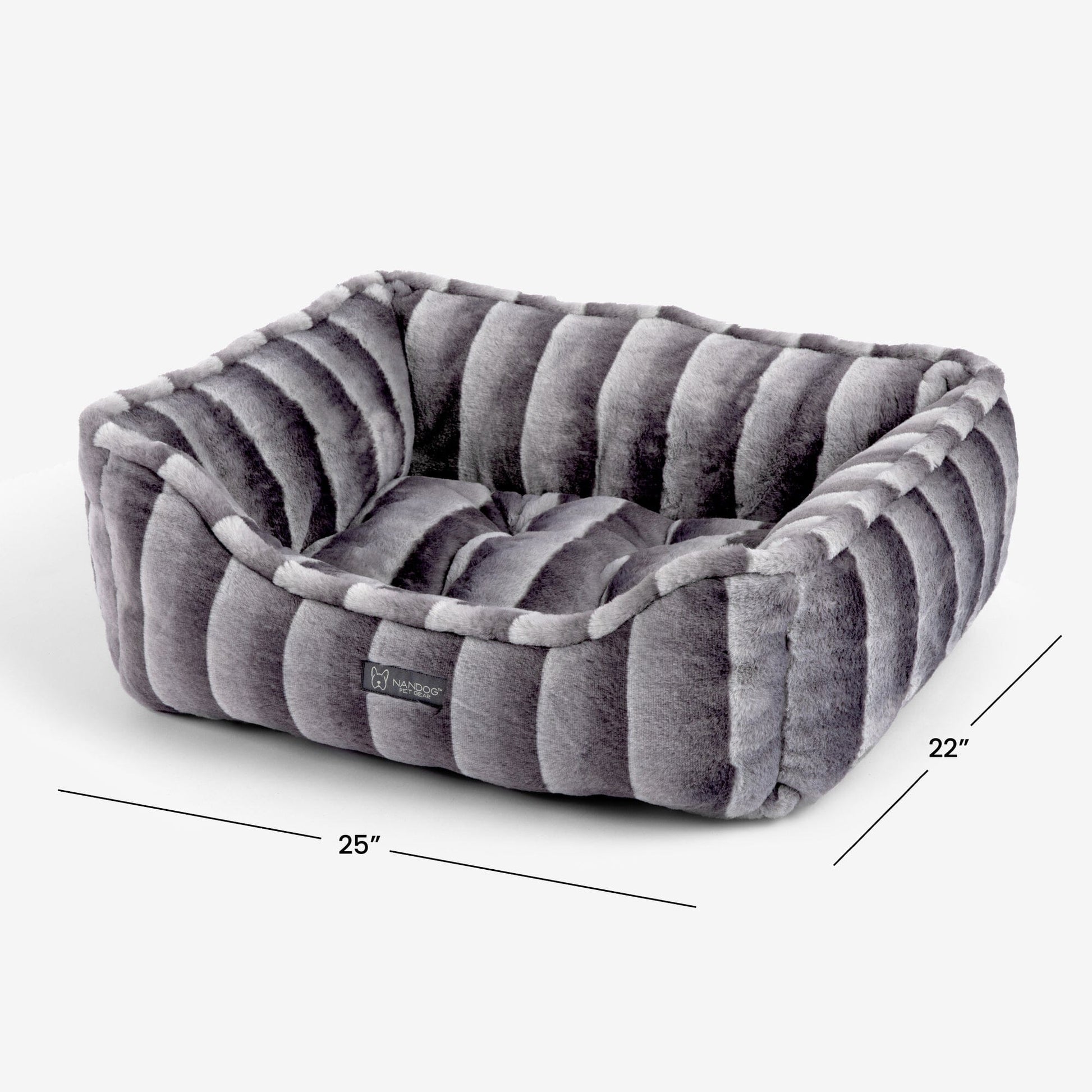 Reversible Chinchilla Gray Cloud Pet Bed for Dogs and Cats - Soft Comfort