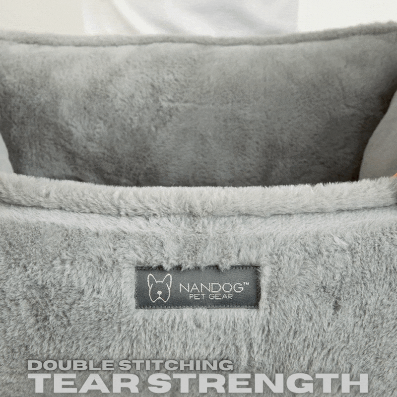 Reversible Chinchilla Gray Cloud Pet Bed for Dogs and Cats - Soft Comfort