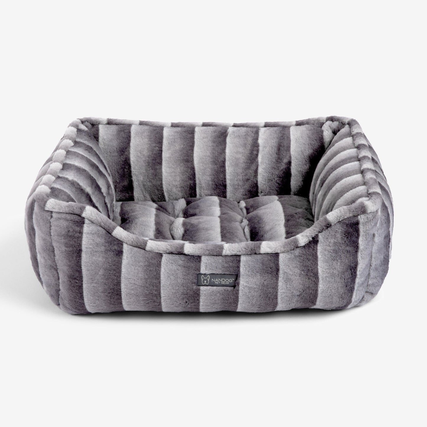 Reversible Chinchilla Gray Cloud Pet Bed for Dogs and Cats - Soft Comfort