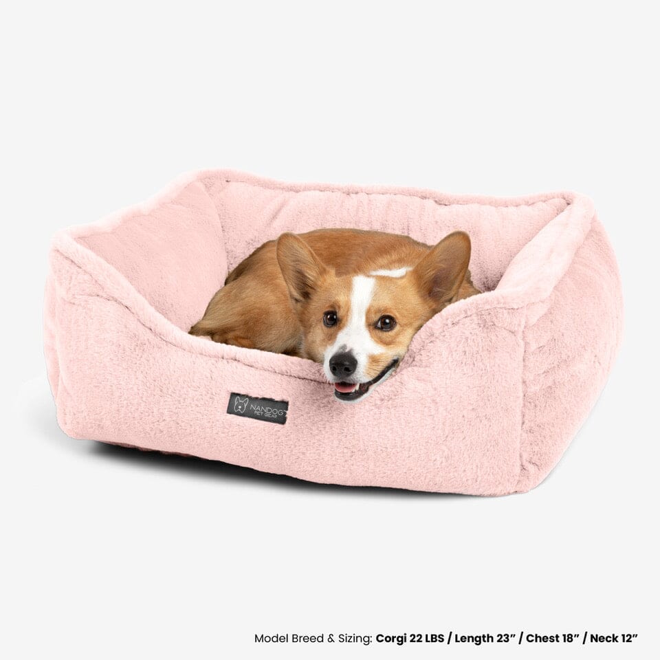 Luxurious Reversible Cloud Pet Bed: Soft Blush Pink, Durable, All Sizes