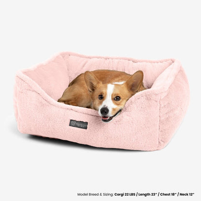 Luxurious Reversible Cloud Pet Bed: Soft Blush Pink, Durable, All Sizes