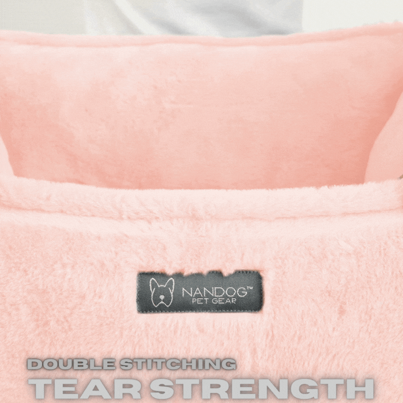 Luxurious Reversible Cloud Pet Bed: Soft Blush Pink, Durable, All Sizes