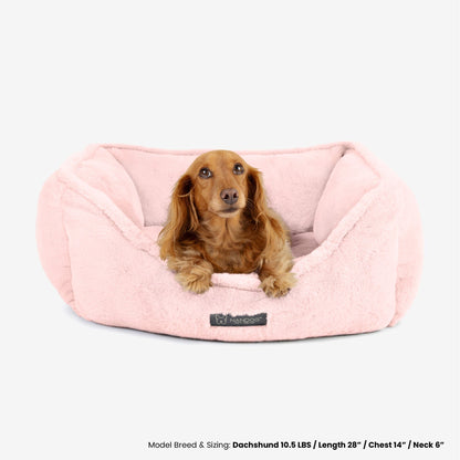 Luxurious Reversible Cloud Pet Bed: Soft Blush Pink, Durable, All Sizes