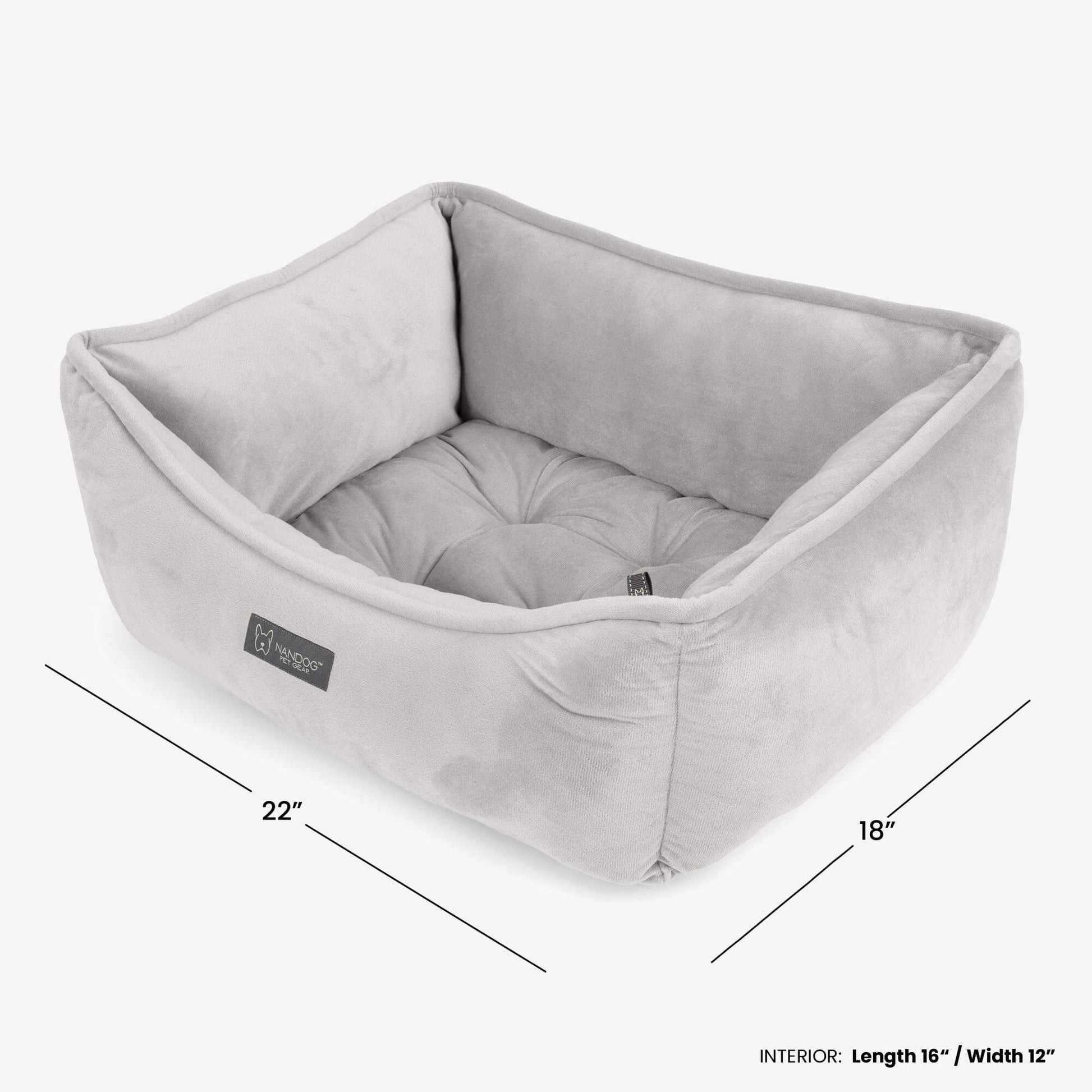 Luxurious Reversible Pet Bed for Dogs & Cats - Signature Pearl Gray Comfort