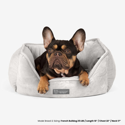 Luxurious Reversible Pet Bed for Dogs & Cats - Signature Pearl Gray Comfort