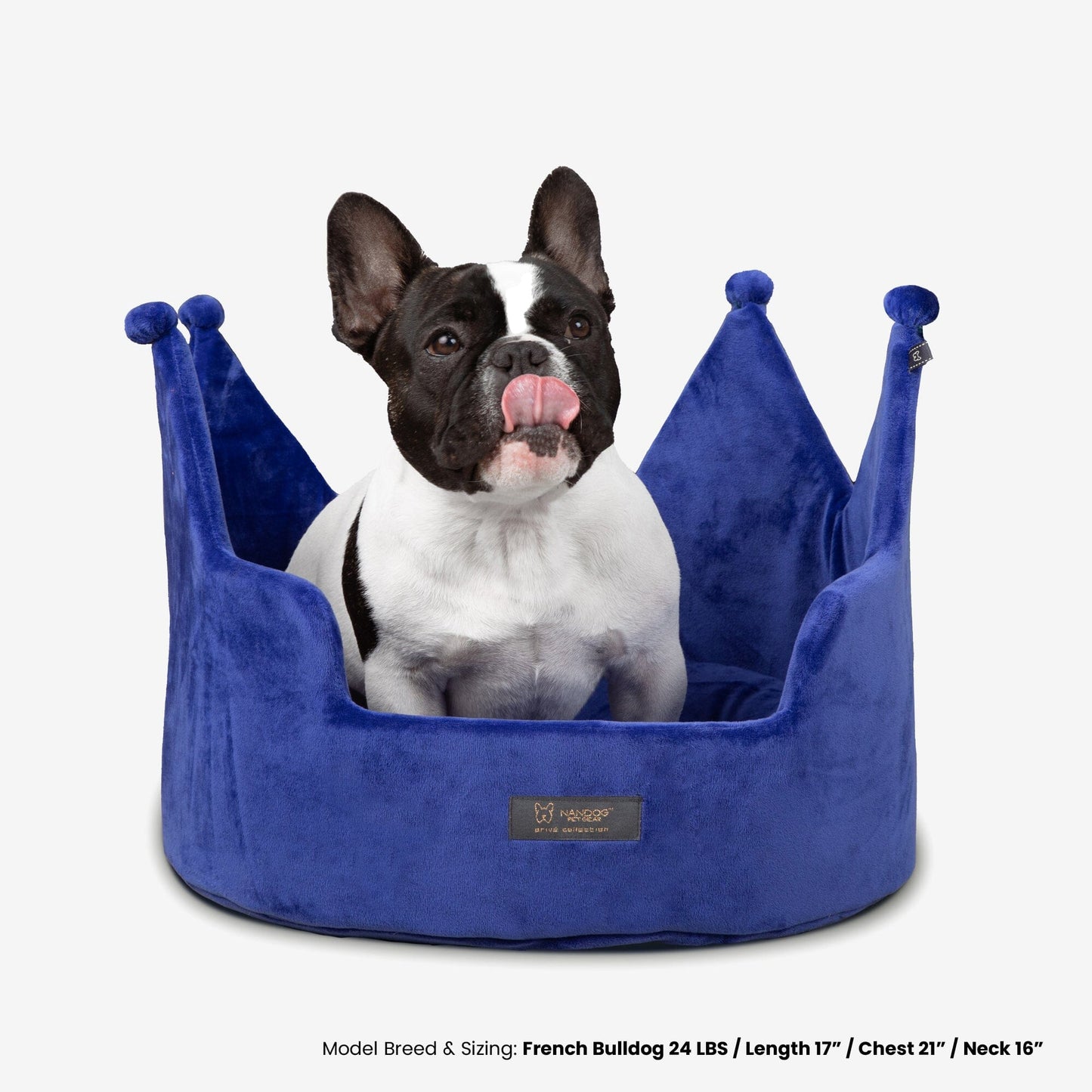 Luxury Cloud Royal Blue Crown Pet Bed for Dogs & Cats - Supreme Comfort