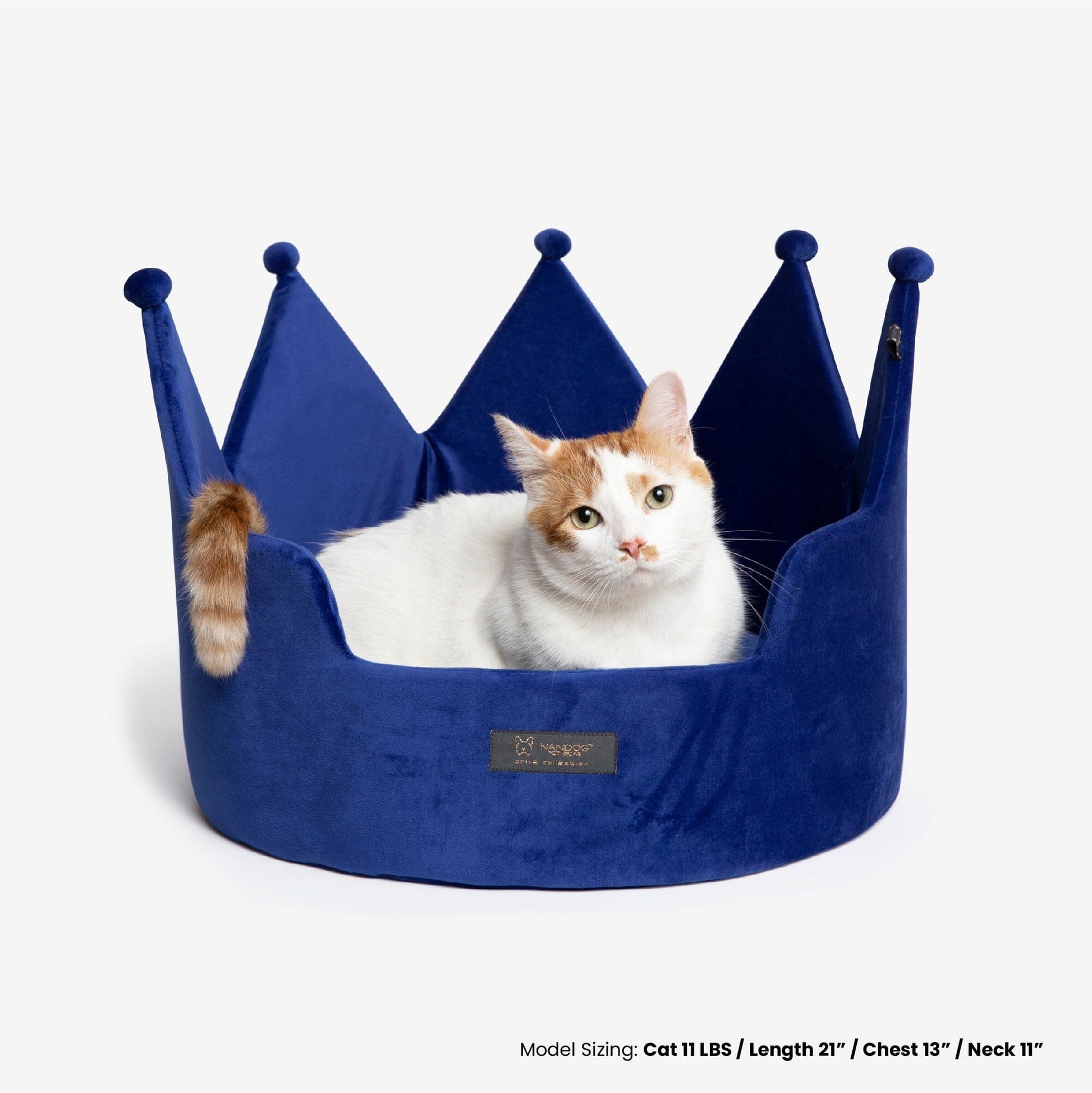 Luxury Cloud Royal Blue Crown Pet Bed for Dogs & Cats - Supreme Comfort