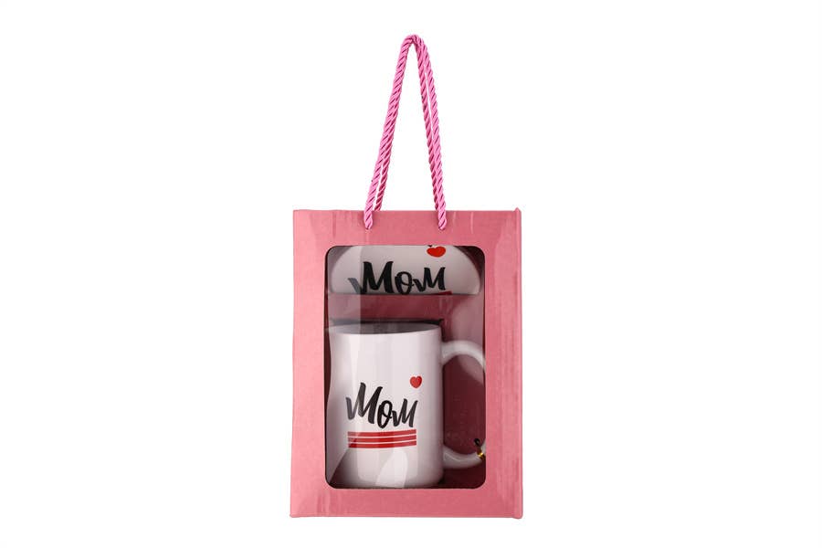 Mom Coffee Mug and Coaster Gift Set