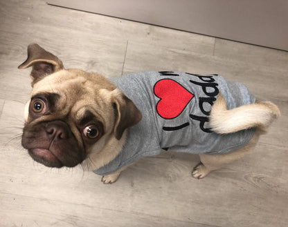 I Love Daddy Dog T-Shirt – Adorable Pet Tee for Dogs