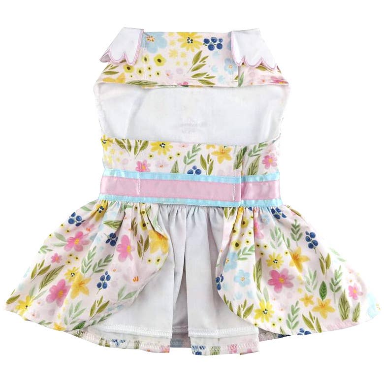Pastel Meadow Dog Dress with Matching Leash SALE 50% OFF!